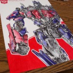 Movie Optimus Prime rendered completely in ball point pen