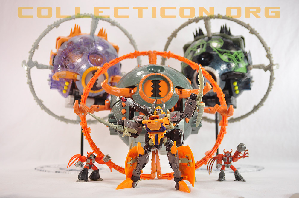 Transformers 2010 Unicron with Cybertron Unicron and friends
