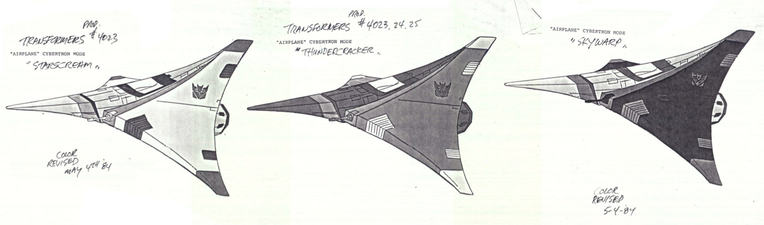 Transformers G1 Cybertronian seeker animation model for Starscream, Thundercracker, and Skywarp!