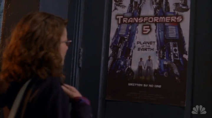 Transformers 5 poster on 30 Rock