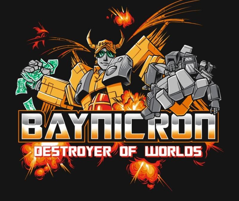 Michael Bay, the destroyer of childhoods comes to life in T-shirt form!